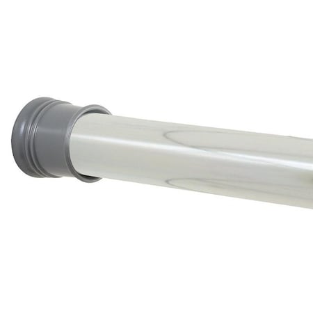 TwistTight Series Shower Rod, 72 In L Adjustable, 114 In Dia Rod, Steel, Chrome